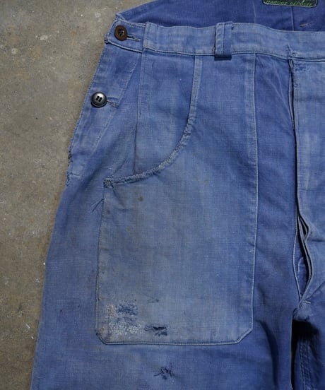 1940~50s French overall modified work pants