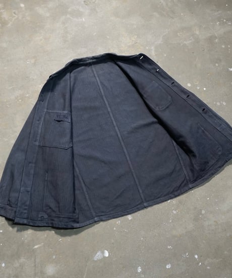 1960s French cotton HBT work jacket “Over dyed”