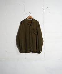 1950s French shark collar rayon shirt