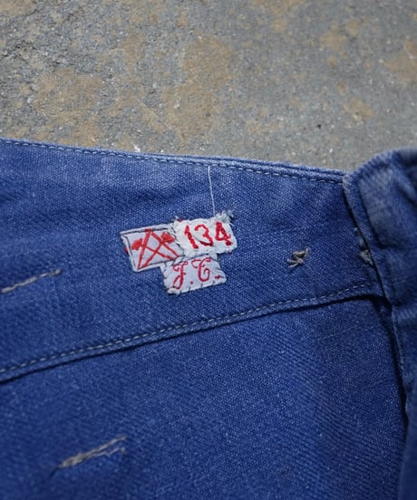 1940~50s French overall modified work pants