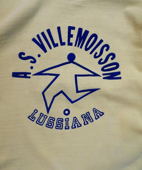 1980s French flock print L/S T shirt