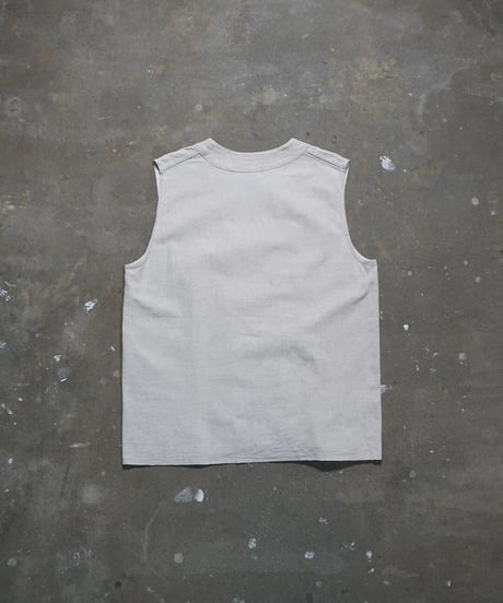 1940~50s French cotton linen farmers vest