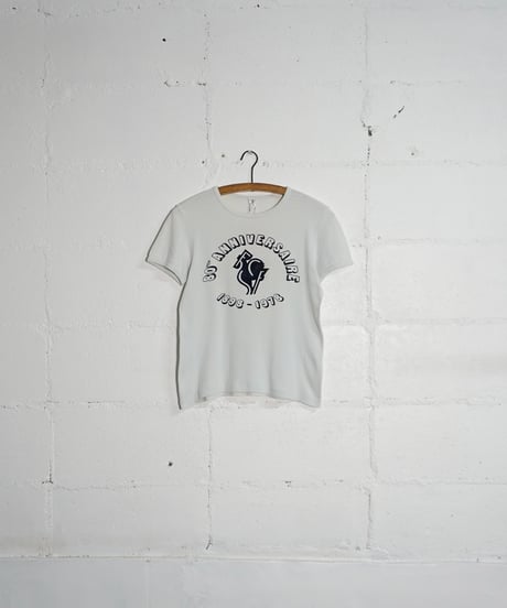 1970s French flock print T shirt