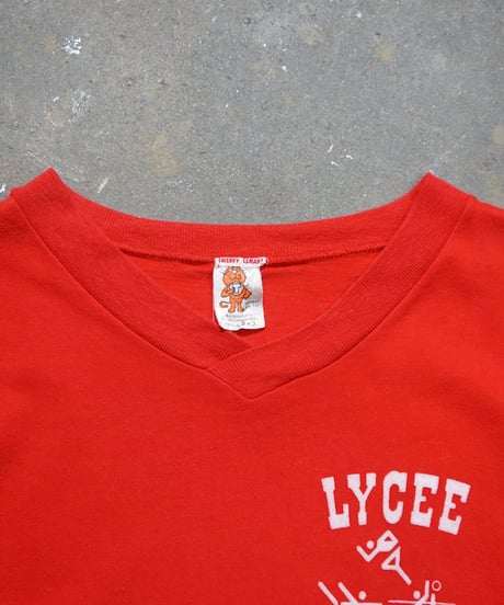 1980s French flock print T shirt
