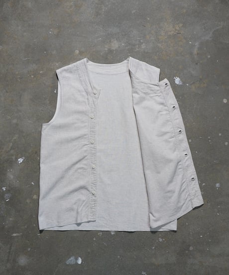 1940~50s French cotton linen farmers vest