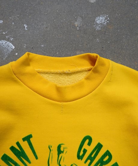 1970~80s French flock print acrylic sweat shirt