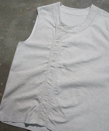 1940~50s French cotton linen farmers vest