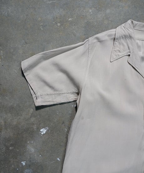 1940~50s French rayon short sleeve shirts