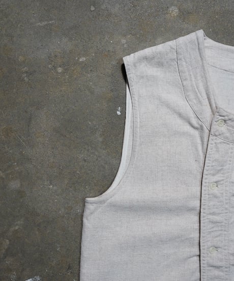 1940~50s French cotton linen farmers vest