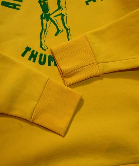 1970~80s French flock print acrylic sweat shirt
