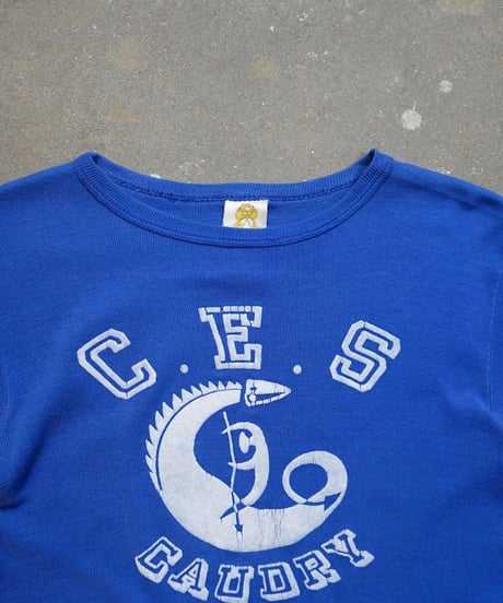 1970s French flock print T shirt