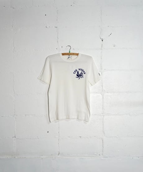 1980s French flock print T shirt