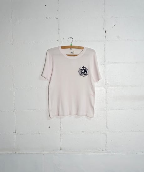 1980s French flock print T shirt