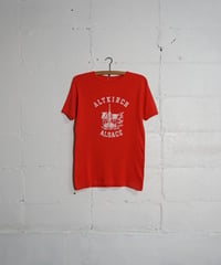 1970~80s French flock print T shirt