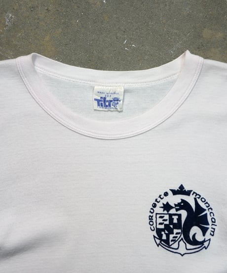 1980s French flock print T shirt