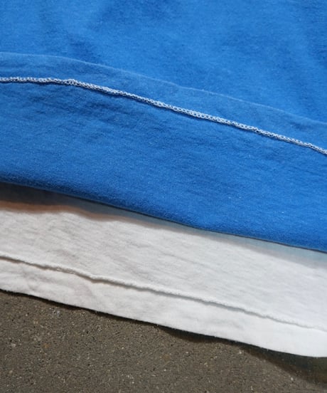 1980~90s French flock print ringer T shirt