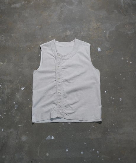 1940~50s French cotton linen farmers vest