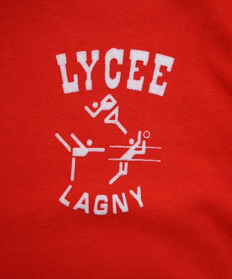 1980s French flock print T shirt
