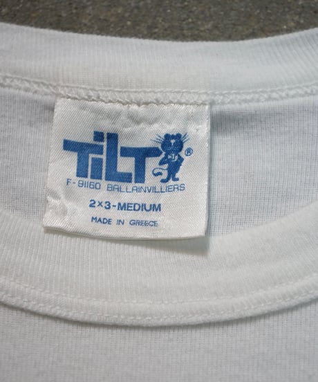 1980s French flock print T shirt