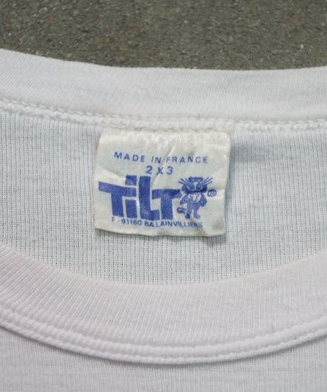 1980s French flock print T shirt