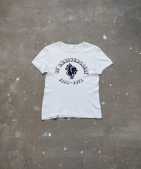 1970s French flock print T shirt