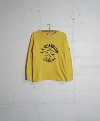 1980s French flock print L/S T shirt