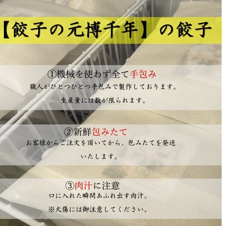 餃子の元博千年の手包みジャンボ肉汁餃子10個入り