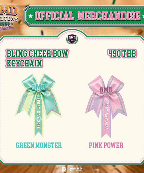 【DMD SPORTS DAY 2026 Official Goods】 Bling Cheer Bow Keychain