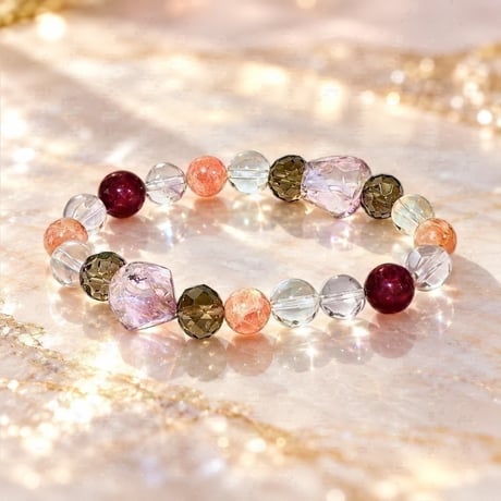 【ルビー】 ♡ 全方位モテブレスレット  ｟左手用｠