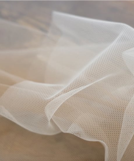 MARGE "Tulle flower motif gloves" off white