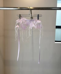 MARGE "Frayed embroidery collar" pink