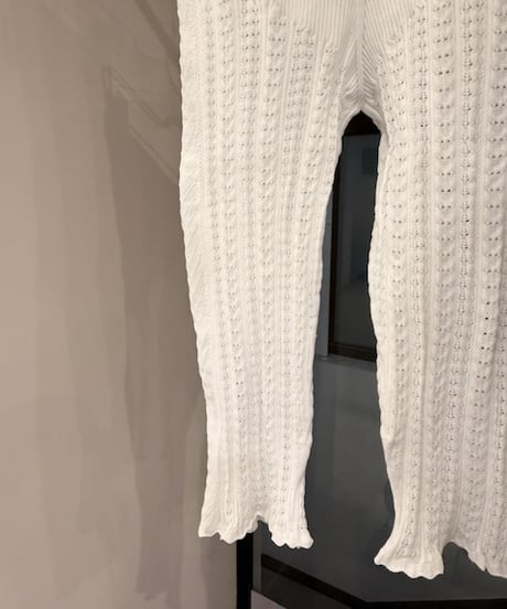 MOON TREE PLANET "Lace half leggings" black / white