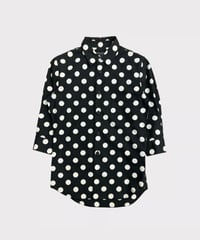Comme des Garçons HOMME PLUS 13S/S black white dot 3/4 sleeve shirt