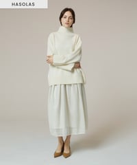 メッシュふんわりスカート [ホワイト]