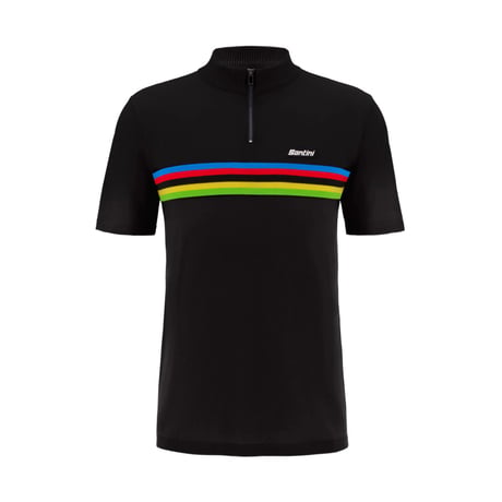 サンティーニ 25UCI WORLD CHAMP  ブラック  ポロシャツ