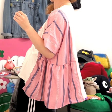 Tシャツ×ブラウス