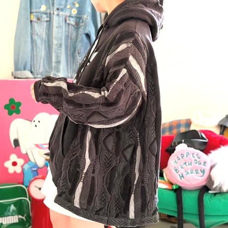 再構築パーカーニット