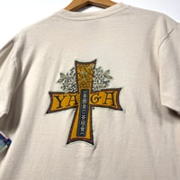 1990s YAGA Cross Logo T-Shirt size M
