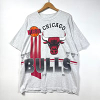 1990s SALEM SPORTSWEAR CHICAGO BULLS DOUBLE SIDED PRINT T-Shirt size L