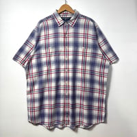 1990s POLO SPORT Cotton Linen Plaid S/S Shirt size XL