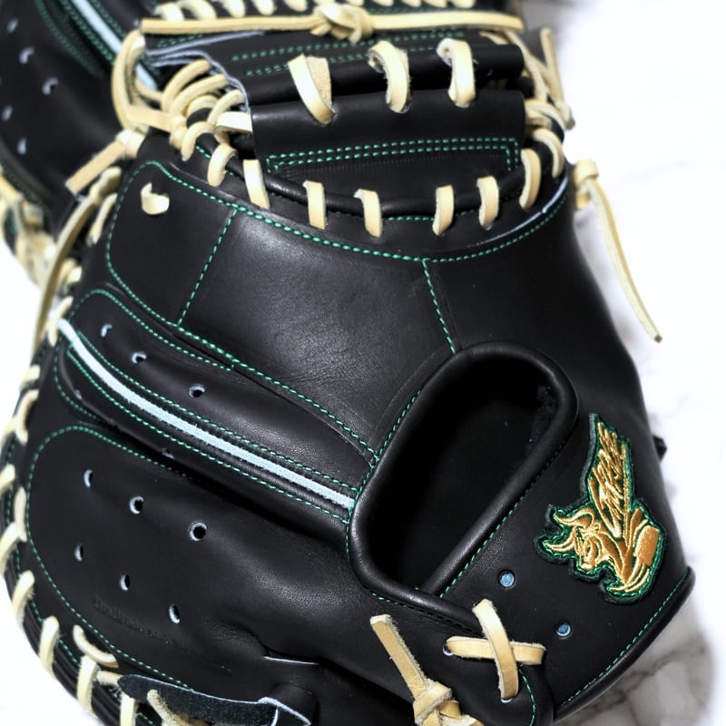 キャッチャーミット 硬式用 ブラック/グリーン ローリングス 少年野球