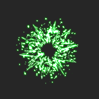 エフェクト素材・クラッシュインパクトアウト「緑」（RGBA　AVI+PNG連番画像2形式パック販売）