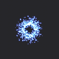 エフェクト素材・クラッシュインパクトアウト「青」（RGBA　AVI+PNG連番画像2形式パック販売）