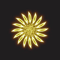 エフェクト素材・フラワースプレッドサークル「黄」（RGBA　AVI+PNG連番画像2形式パック販売）