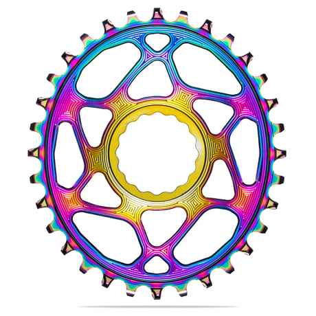 Oval Direct Mount Shimano 12速 PVD Rainbow Chainring