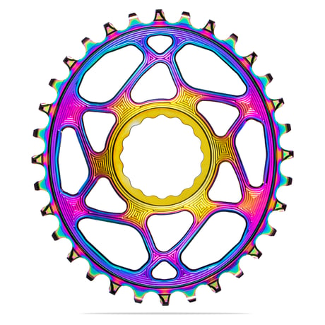 Oval Direct Mount Shimano 12速 PVD Rainbow Chainring