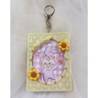 sunflower 🌻キーホルダートレカケース（クリーム）