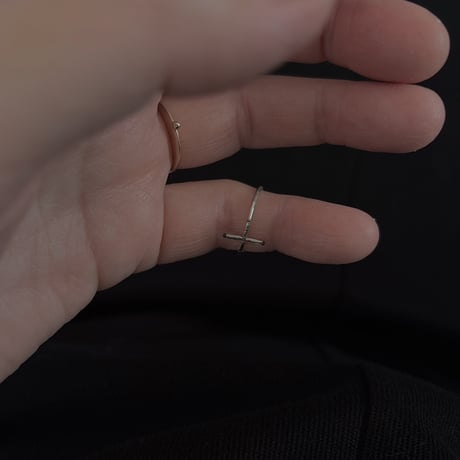 7/16 new  original silver  「 cross ring 」