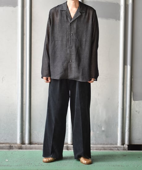 saby LAPEL SHIRTS - Bishu Japan wool Plaid FAB -