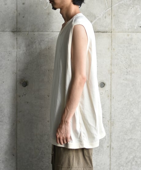 O project SLEEVELESS TEE  / COTTON HEMP JERSEY